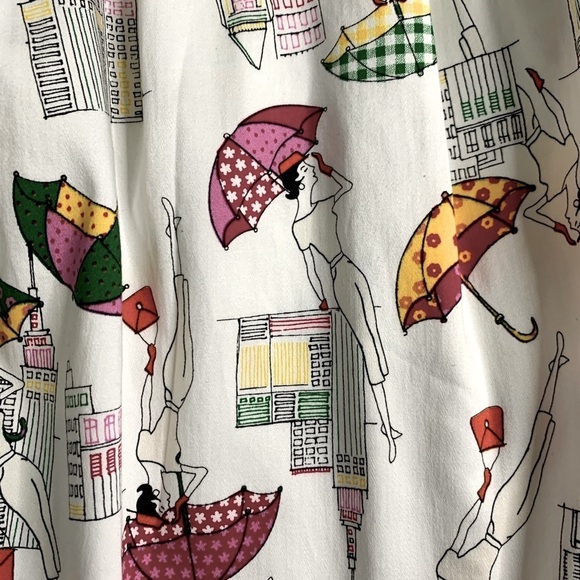 Vintage Ixia Umbrella Skirt Women Medium to Large Cotton Blend Made in USA - Picture 4 of 7